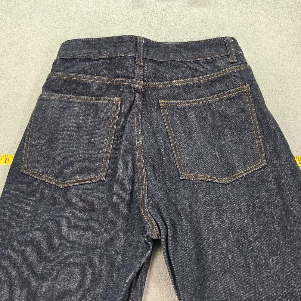 Beslow Jeans Mens Selvedge Blue Baggy Wide Leg Pleated Loose Hip Hop‎ Fits 26x26